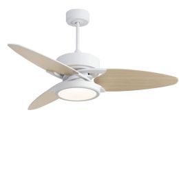 Light Pro 52 In. LED Indoor White Smart Ceiling Fan With Remote Control