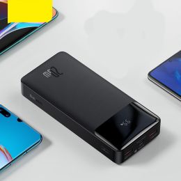 Power Bank Portable Charging Poverbank Mobile Phone External Battery Quick Charger Powerbank (Option: 20000mAh-Black 15W)