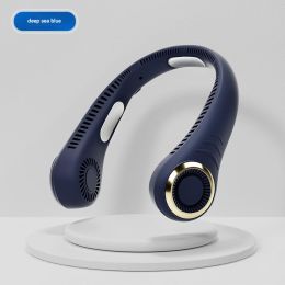 Halterneck Fan, A Convenient Portable Fan (Option: Deep sea blue)